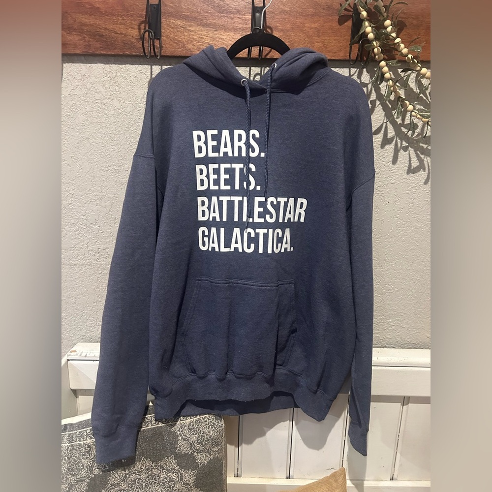 Navy Blue Graphic Hoodie